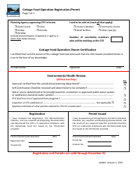 Cottage Food Operation (Cfo) Registration/Permit - Butte County, California, Page 2