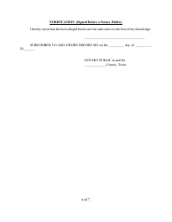 Ex Parte Petition for Expunction - Dallas County, Texas, Page 6