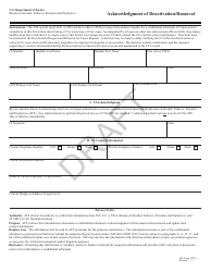 Document preview: ATF Form 3252.9 Acknowledgment of Deactivation/Removal - Draft
