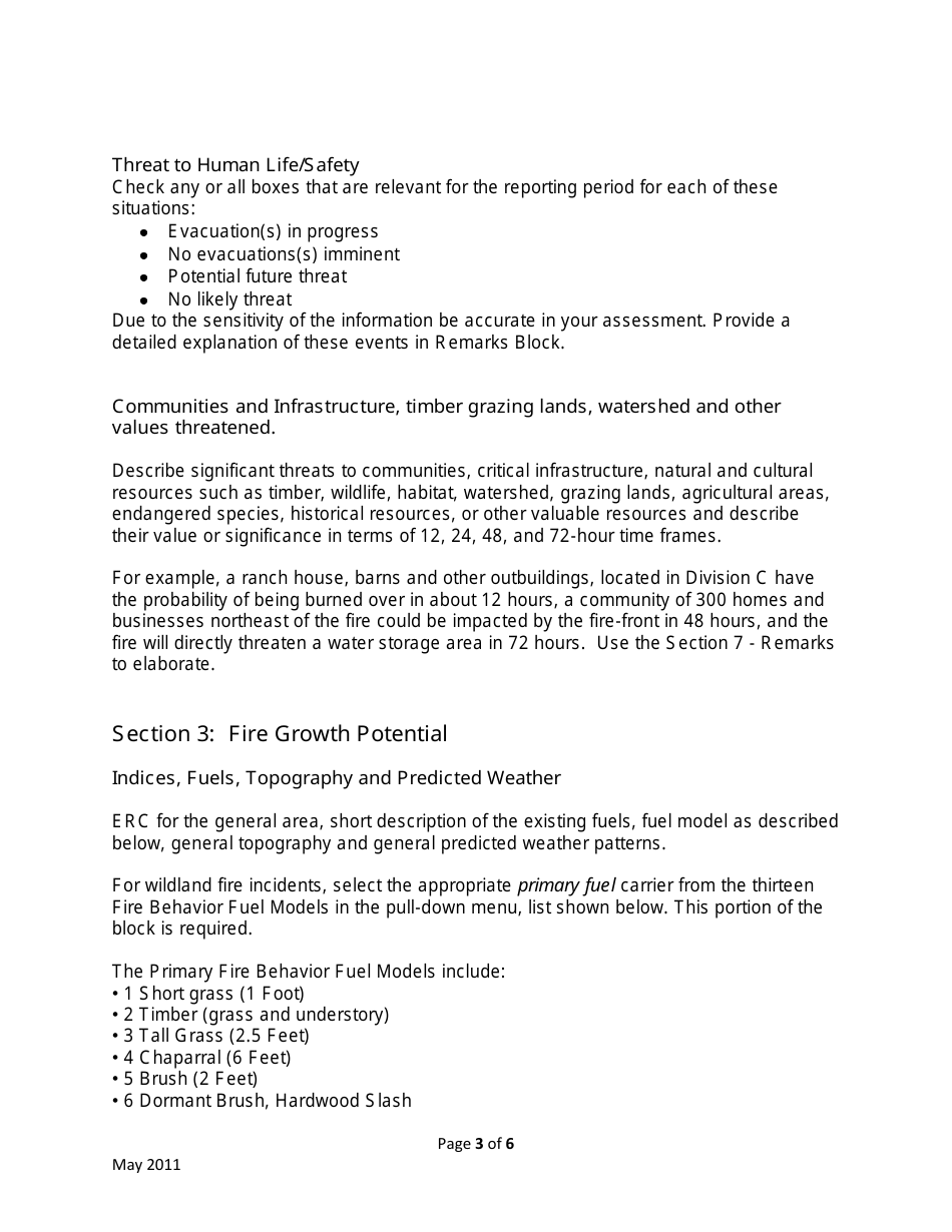 Instructions for Dnrc Incident Situation Assessment - Montana, Page 3
