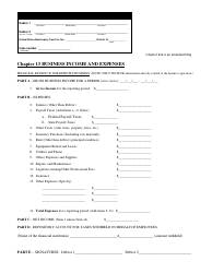 Document preview: Form MOW3071-1 Chapter 13 Business Income and Expenses - Missouri