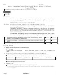 Form MOW3083-1.1 Chapter 13 Plan - Missouri