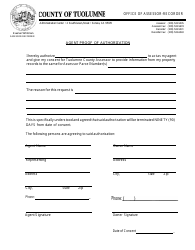 Document preview: Agent Proof of Authorization - Tuolumne County, California