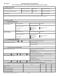 Form FIN I-1 Financial Statement for Individuals - Virginia