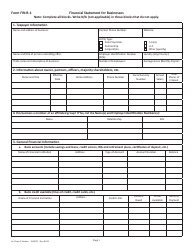Document preview: Form FIN B-1 Financial Statement for Businesses - Virginia