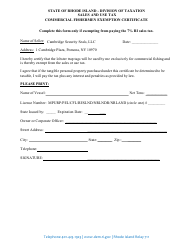 Lobster Trap Tag Order Form - Rhode Island, Page 3