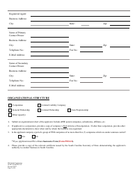 SCDCA Form PEO-01 Professional Employer Organization Initial License Application - South Carolina, Page 2