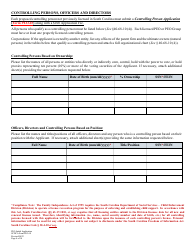 SCDCA Form PEO-01 Professional Employer Organization Initial License Application - South Carolina, Page 4