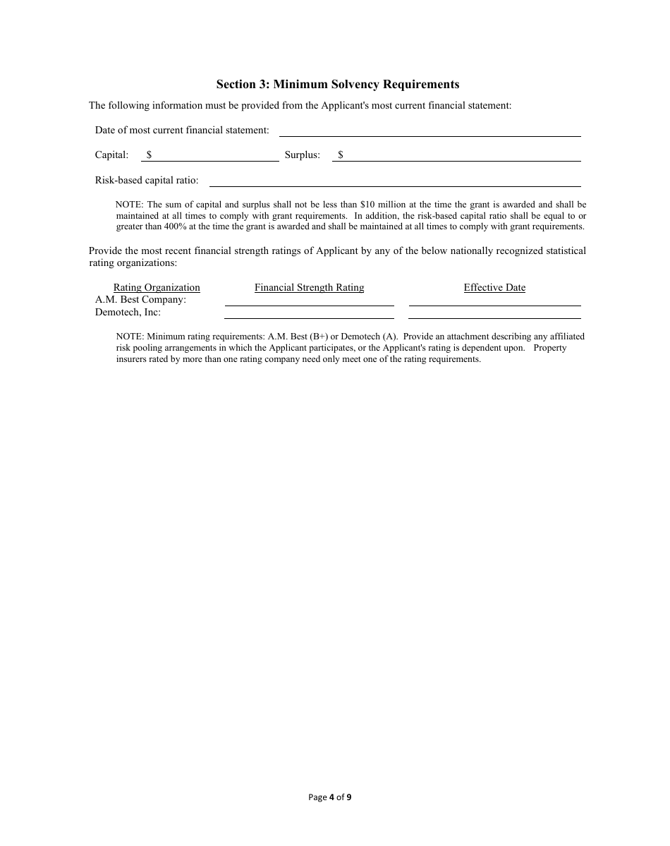 Grant Application - Insure Louisiana Incentive Program - Louisiana, Page 4