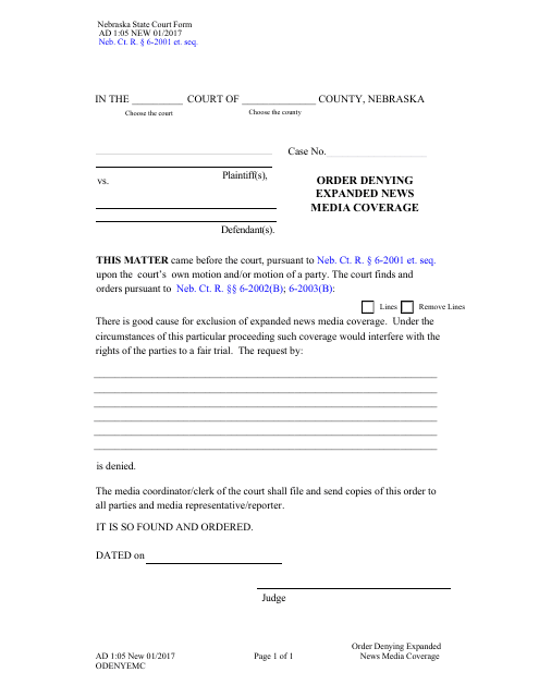 Form AD1:05  Printable Pdf