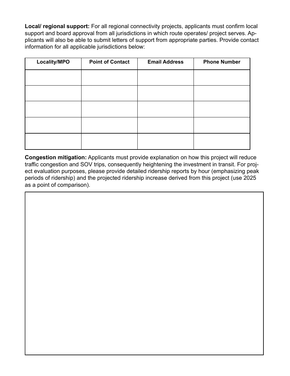 Regional Connectivity Projects Application - Transit Ridership Incentive Program (Trip) - Virginia, Page 5