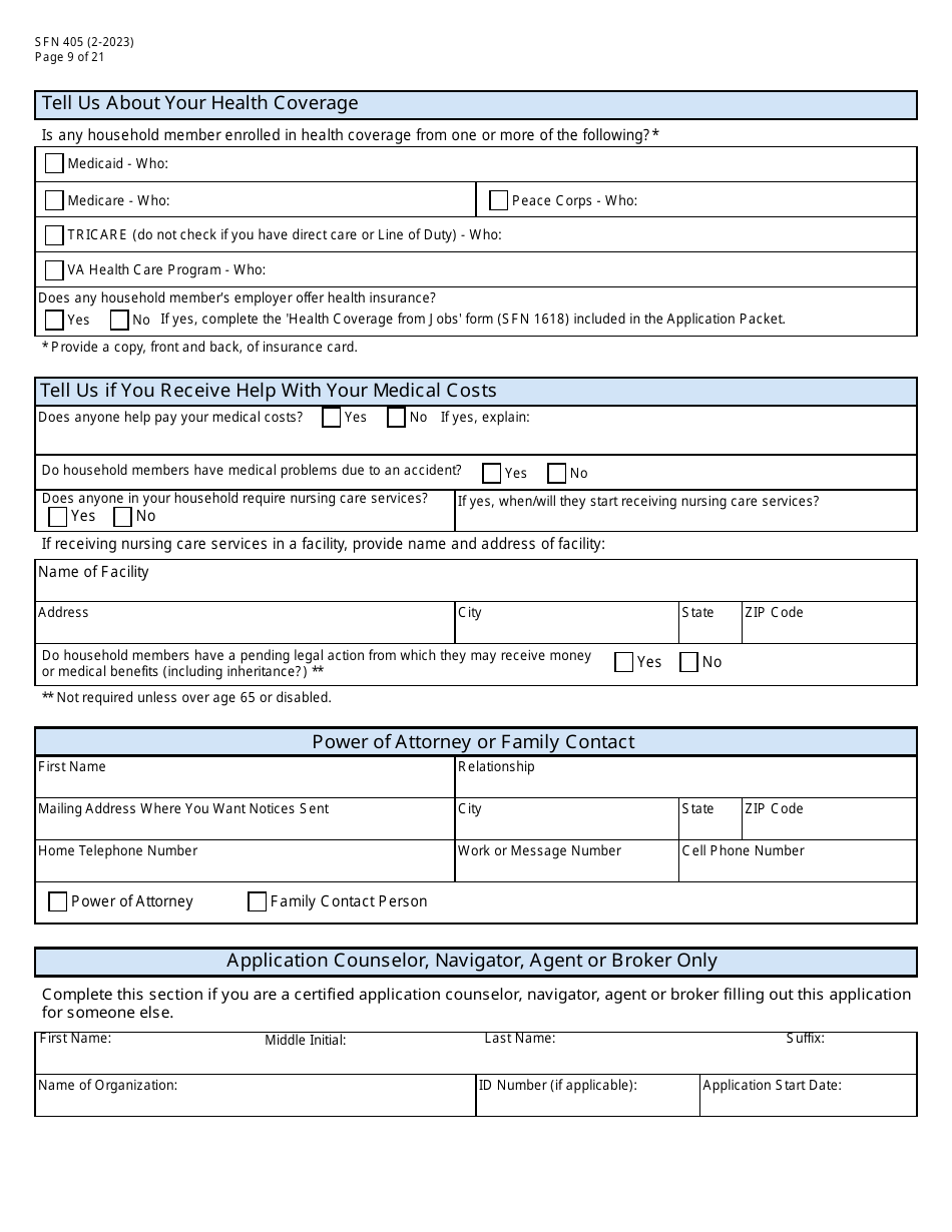 Form SFN405 Application for Assistance - North Dakota, Page 11