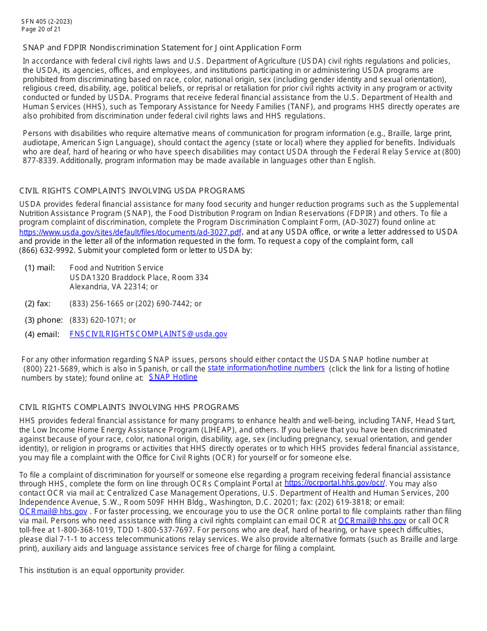 Form SFN405 Application for Assistance - North Dakota, Page 22