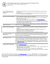 Document preview: Form SFN1909 Application for Health Coverage and Help Paying Costs - North Dakota