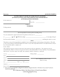 Form CCJ0005 Summons - Cook County, Illinois