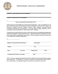 Document preview: Professional Services Agreement - New Hanover Township, Pennsylvania