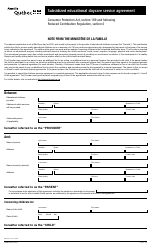 Document preview: Form FO-0659A Subsidized Educational Daycare Service Agreement - Quebec, Canada