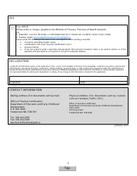 Form F Request for a Statement of Professional Standing - New Brunswick, Canada, Page 2