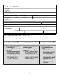 Form C Interim Teacher's Certificate Application Form for Internationally Trained Teachers - New Brunswick, Canada, Page 2