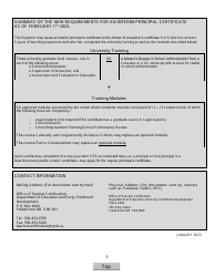 Form H Principal&#039;s Certificate Request Form - New Brunswick, Canada, Page 3