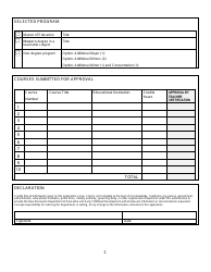 Form J Course Approval Form for a Level 6 Certificate - New Brunswick, Canada, Page 2