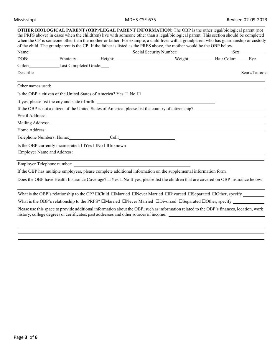 Form MDHSCSE675 Download Fillable PDF or Fill Online Application for