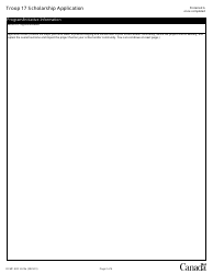 Form RCMP GRC6513 Troop 17 Scholarship Application - Canada, Page 3