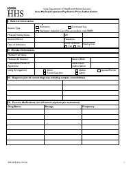 Document preview: Form 470-5473 Iowa Medicaid Inpatient Psychiatric Prior Authorization - Iowa