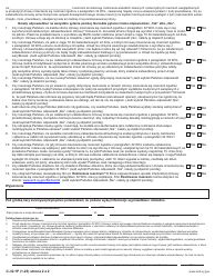Form C-32.1 Section 32 Waiver Agreement: Claimant Release - New York (Polish), Page 2