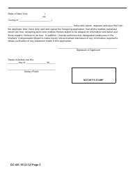 Form OC-401.1R Renewal Application for License to Appear on Behalf of Claimant - New York, Page 3