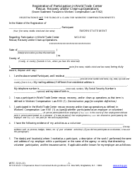 Form WTC-12 Registration of Participation in World Trade Center Rescue, Recovery and/or Clean-Up Operations - New York, Page 3