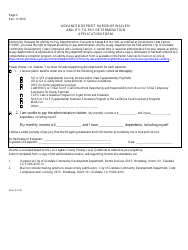 Advance Deposit Hardship Waiver/Ability-To-Pay Determination Application Form - City of Glendale, California, Page 2