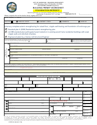 Form CPDPSD-140-B Building Permit Worksheet - Foundation Retrofit - City of Glendale, California