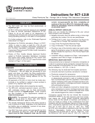 Form RCT-121B Gross Premiums Tax for Foreign Life or Foreign Title Insurance Companies - Pennsylvania, Page 5