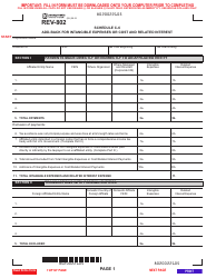 Document preview: Form REV-802 Schedule C-6 Add-Back for Intangible Expenses or Cost and Related Interest - Pennsylvania