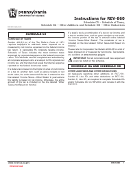 Form REV-860 Schedule C-5, OA, OD - Pennsylvania, Page 3