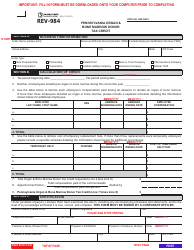 Document preview: Form REV-984 Pennsylvania Organ & Bone Marrow Donor Tax Credit - Pennsylvania
