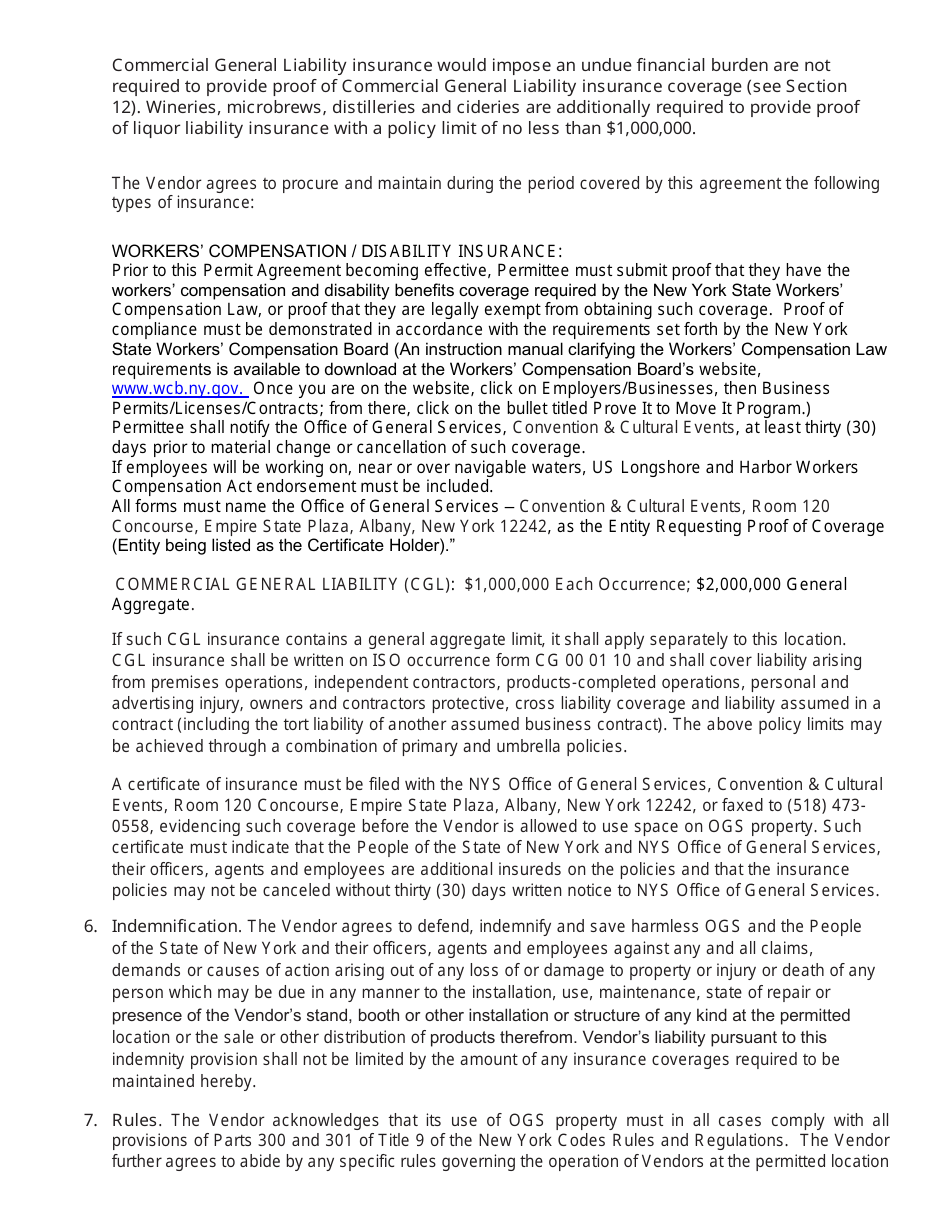 Ogs Permit Agreement - New York, Page 3