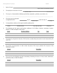 Form 9 (COM4598) Application to Register by Qualification Securities - Ohio, Page 2