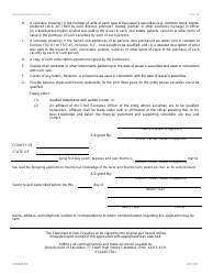 Form 39 (COM4510) Application for Qualification of Securities Previously Sold in Ohio Without Compliance With Section 1707.01 to 1707.45, Inclusive, Revised Code of Ohio (Section 1707.39, Revised Code) - Ohio, Page 3