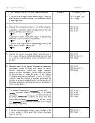 Form 041 (COM4522) Filing of Information Pertaining to a Control Bid - Ohio, Page 2