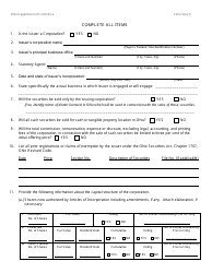 Form 6(A)(1) (COM4590) Register a Transaction in Securities for Future Sales First Form - Ohio, Page 2