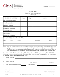 Form 3-Q (COM4596) Report of Sale of Securities - Ohio