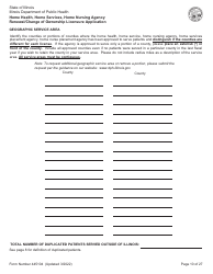 Form 445104 Home Health, Home Services, Home Nursing Agency Renewal/Change of Ownership Licensure Application - Illinois, Page 10
