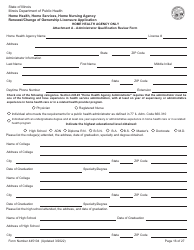 Form 445104 Home Health, Home Services, Home Nursing Agency Renewal/Change of Ownership Licensure Application - Illinois, Page 16