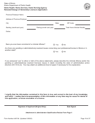 Form 445104 Home Health, Home Services, Home Nursing Agency Renewal/Change of Ownership Licensure Application - Illinois, Page 18