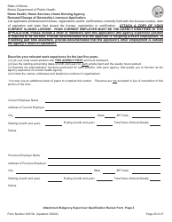 Form 445104 Home Health, Home Services, Home Nursing Agency Renewal/Change of Ownership Licensure Application - Illinois, Page 20