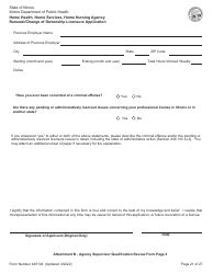 Form 445104 Home Health, Home Services, Home Nursing Agency Renewal/Change of Ownership Licensure Application - Illinois, Page 21