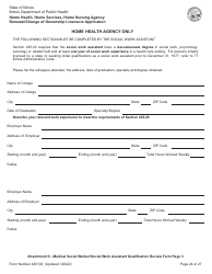 Form 445104 Home Health, Home Services, Home Nursing Agency Renewal/Change of Ownership Licensure Application - Illinois, Page 24