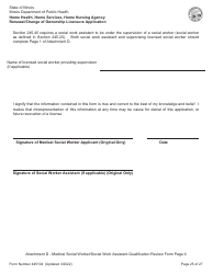 Form 445104 Home Health, Home Services, Home Nursing Agency Renewal/Change of Ownership Licensure Application - Illinois, Page 25
